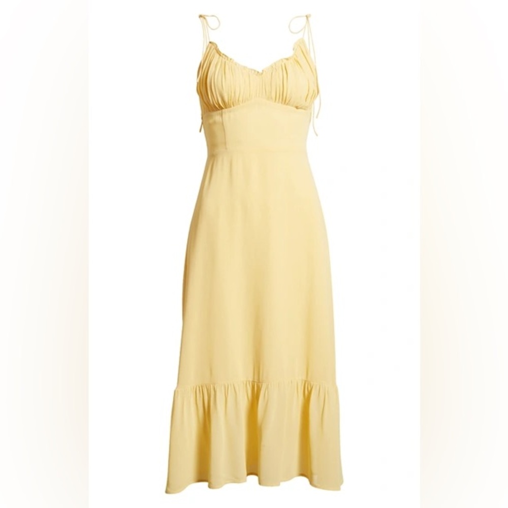 Reformation Yellow Midi Dress